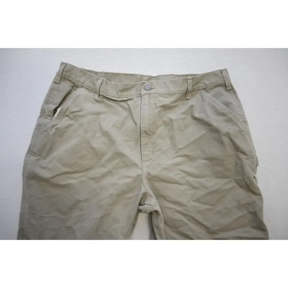 Carhartt Carpenter Denim Gray Jeans Work Wear Rugged Mens Size 38‎ x 30